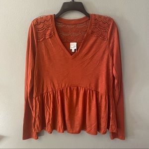 Crochet Babydoll Blouse